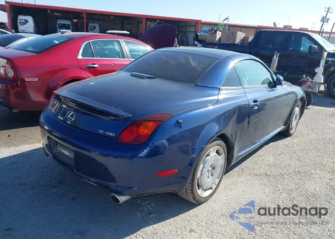 2002 Lexus Sc 430 from USA, damaged, VIN JTHFN48Y220025495